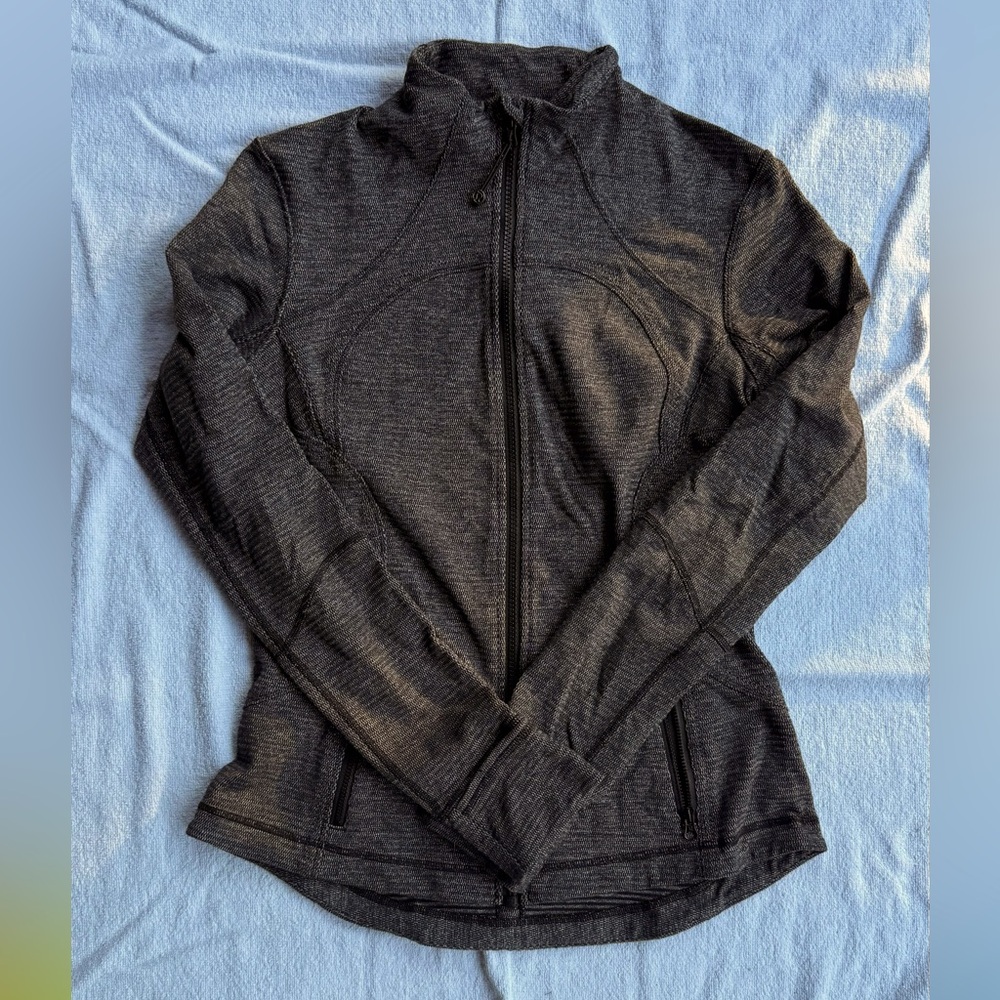 Lululemon Define Jacket Grey and White SZ 10